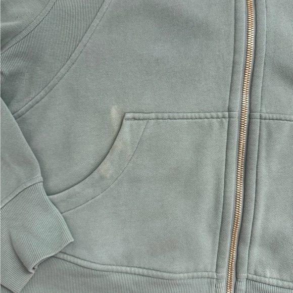 Lululemon Scuba Green Zip-Up Hoodie size large - Picture 4 of 6